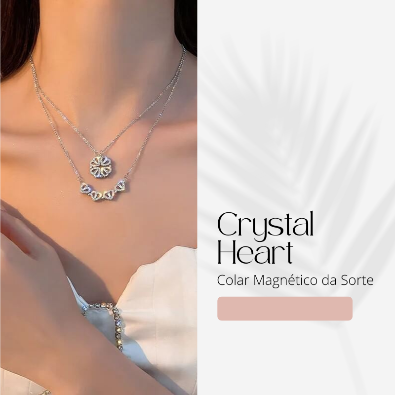 Crystal Heart - Colar Magnético da Sorte