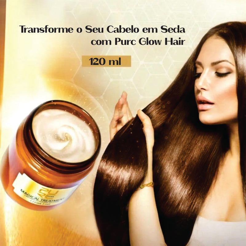 Purc Glow Hair 120ml - Transformação Total com Maciez Aveludada (NOVA EMBALAGEM)